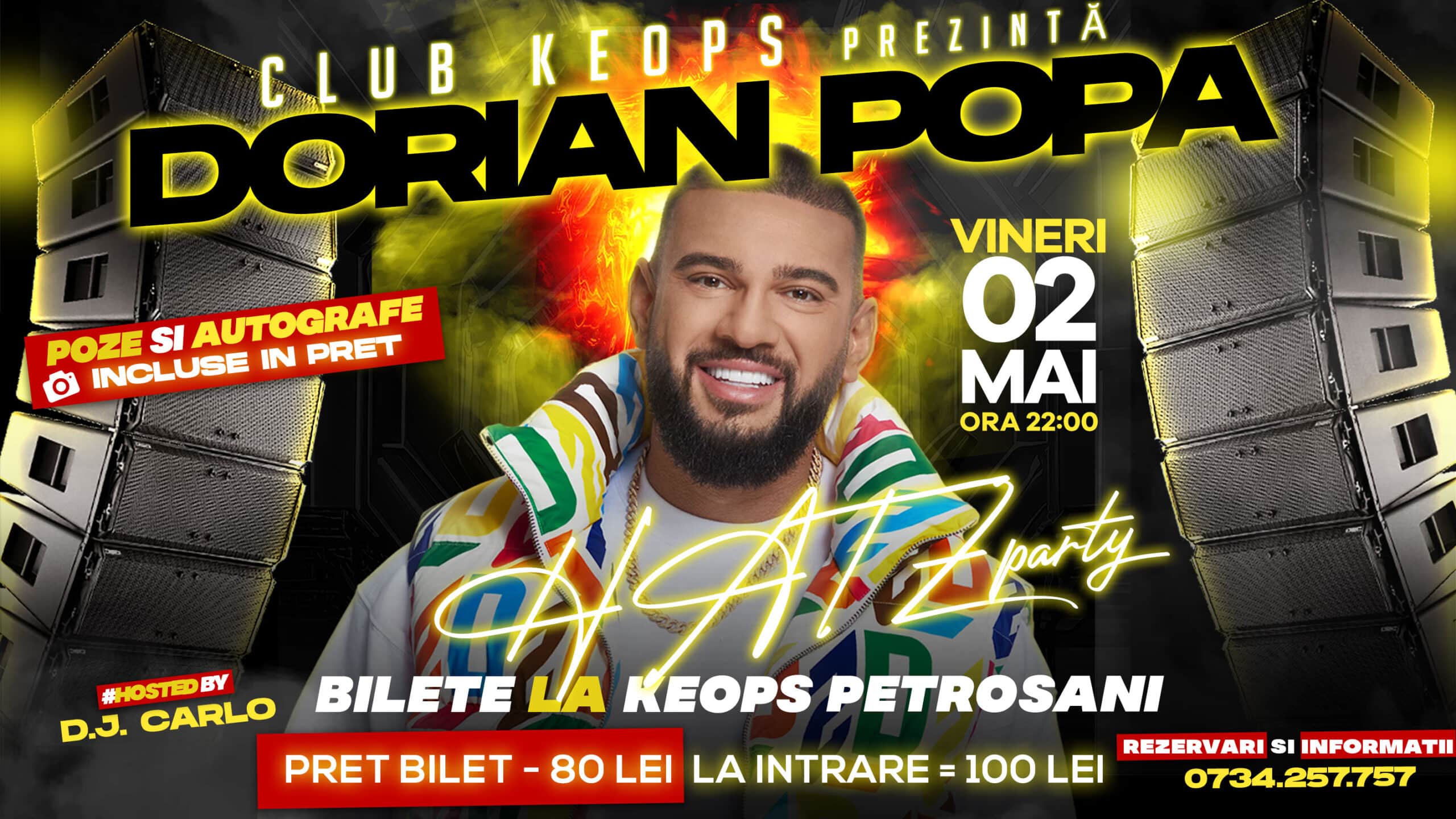 Dorian Popa in 2 Mai 2025 la Club Keops Petrosani